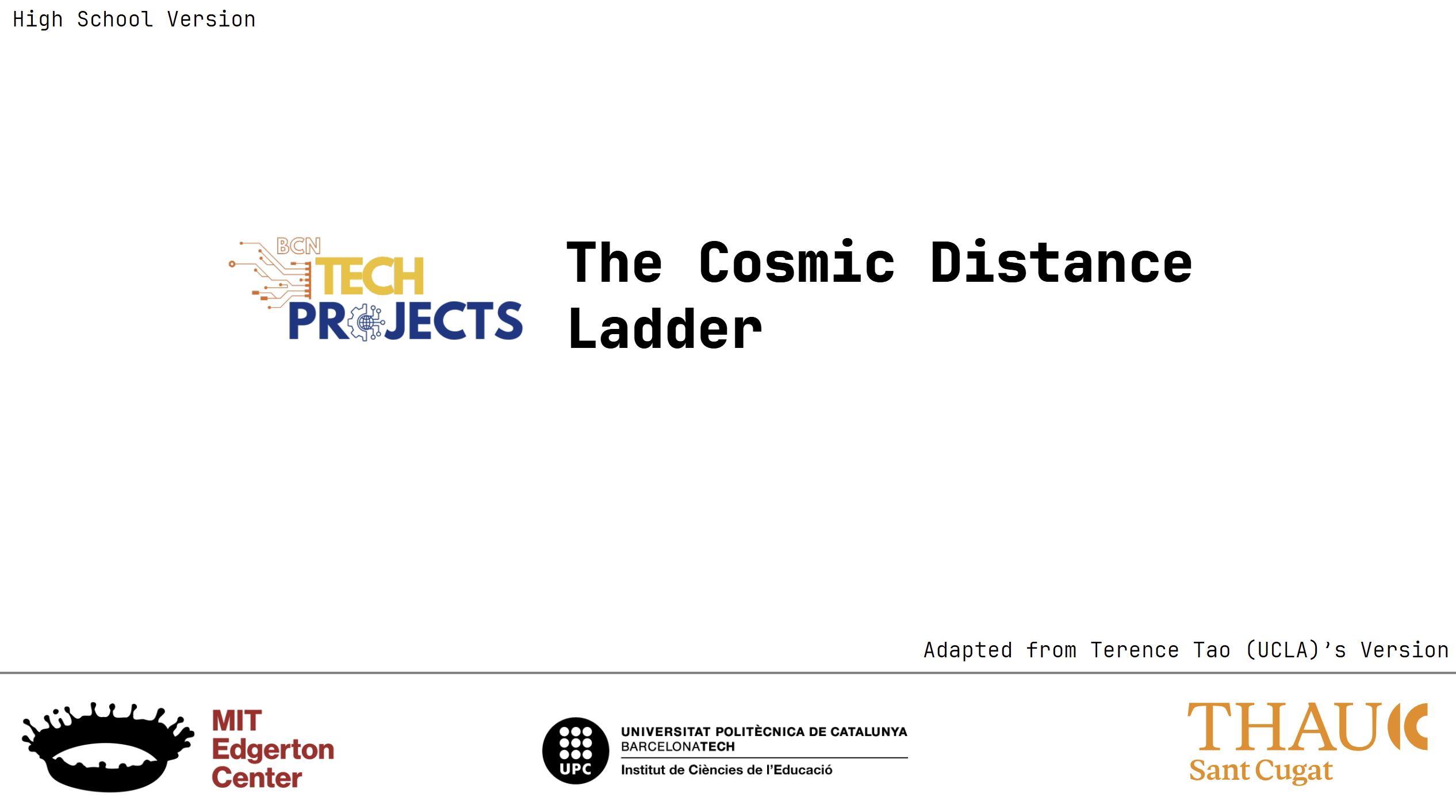 The Cosmic Distance Ladder